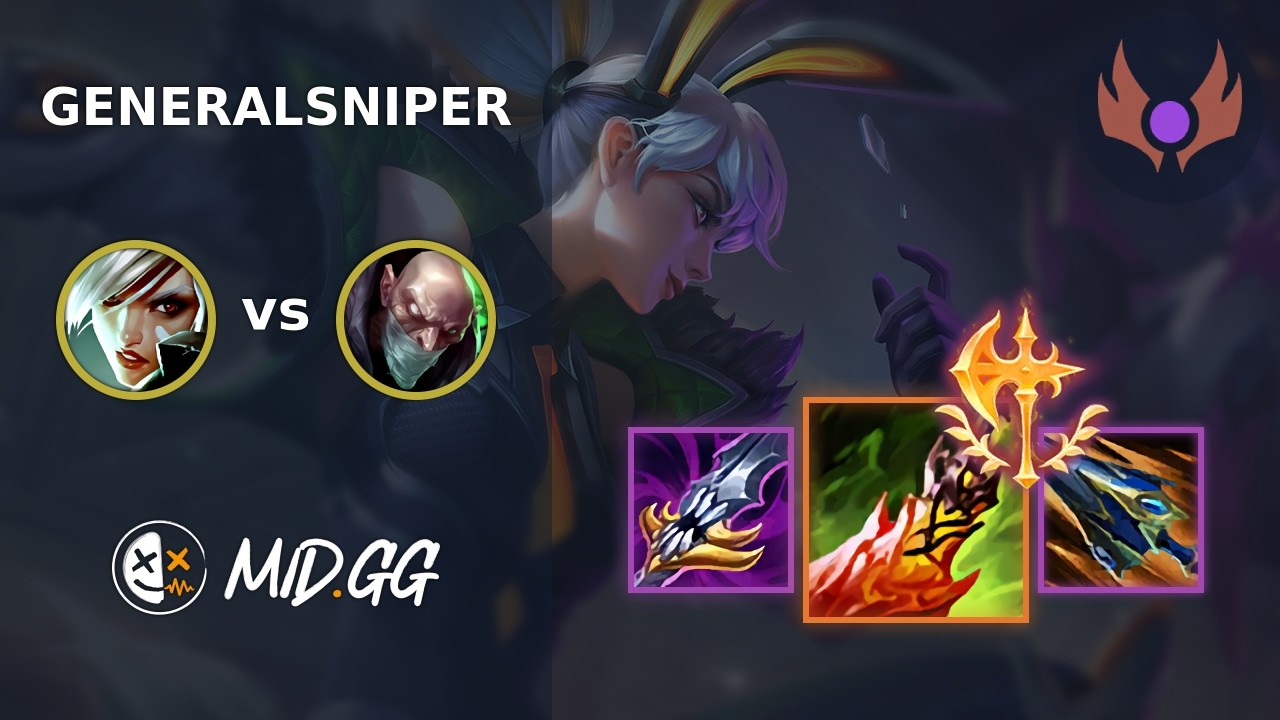 MID.GG: [ GeneralSniper ] Riven TOP vs Singed | NA MASTER | LOL Season 2026