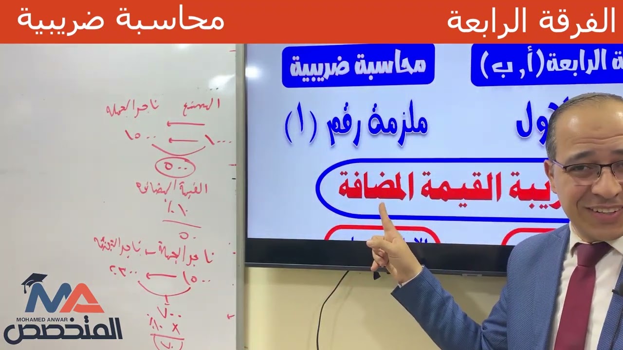 الفرقة الرابعه - الترم الاول - محاسبة ضريبية - الجزء الأول - فيديو رقم (1) -ضريبة القيمة المضــافه