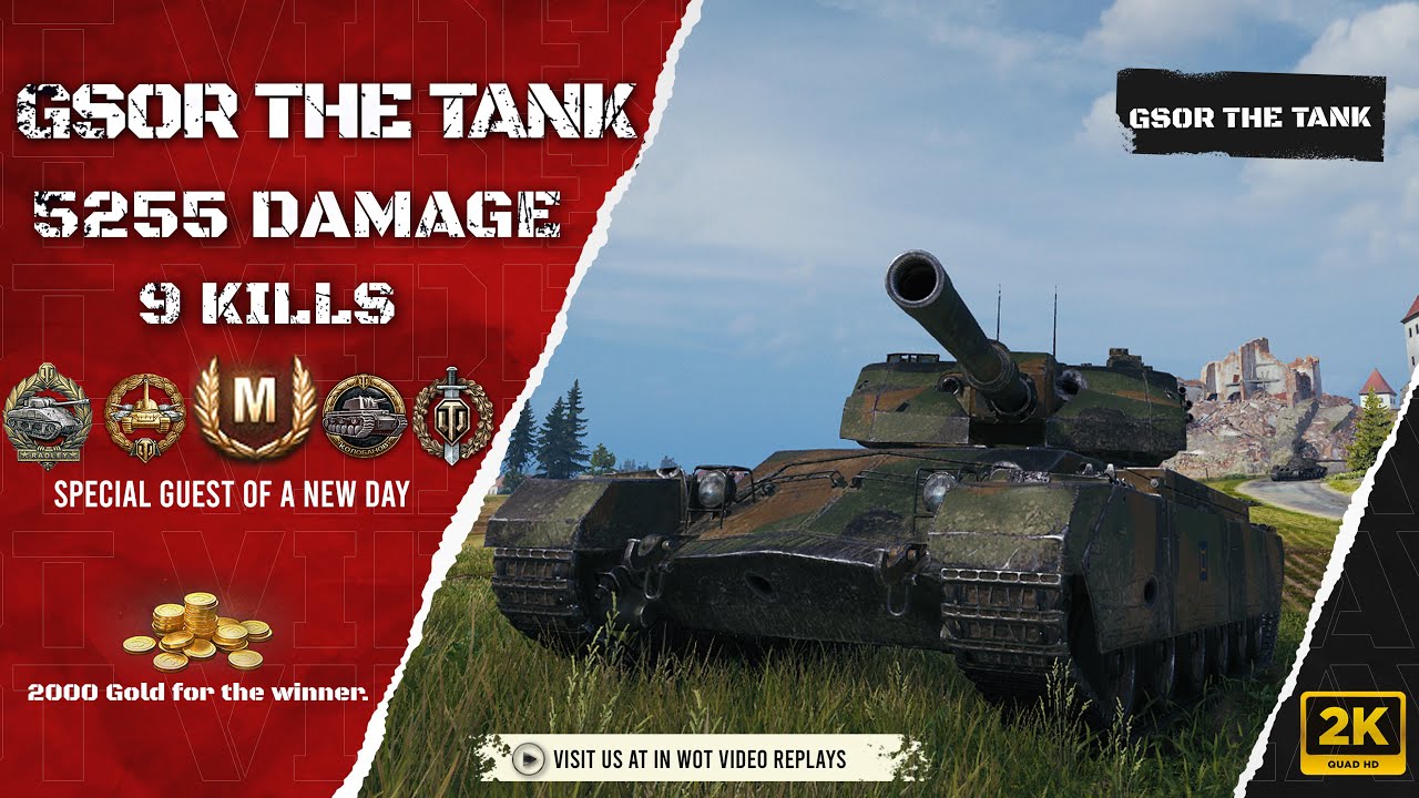 GSOR the TANK - 9 kills, Kolobanov's Medal, #wot_video_replays #world_of_tanks