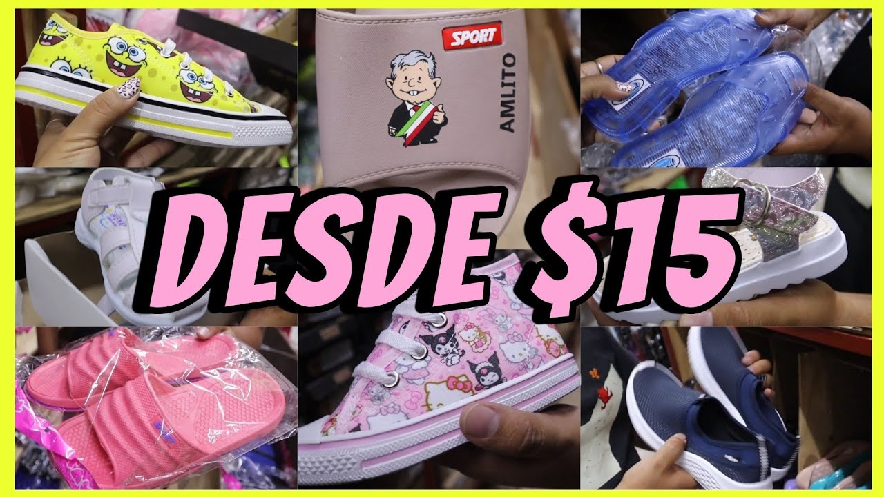 La Amlo chancla, tenis de personajes y mucho calzado super económico HECHO EN MÉXICO