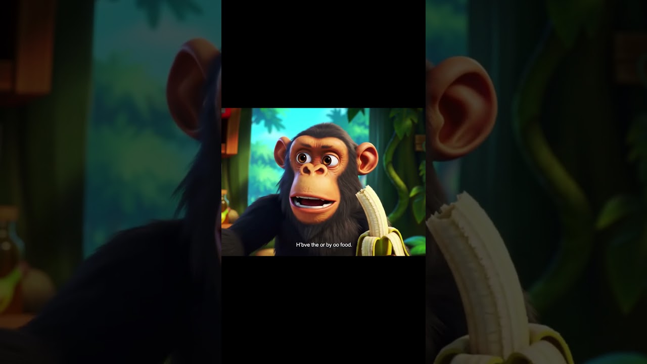 Monkey Food Vlog: Bananas Again?! 🍌🐒😂 #shortsfeed #shortsvideo #animation #vlog
