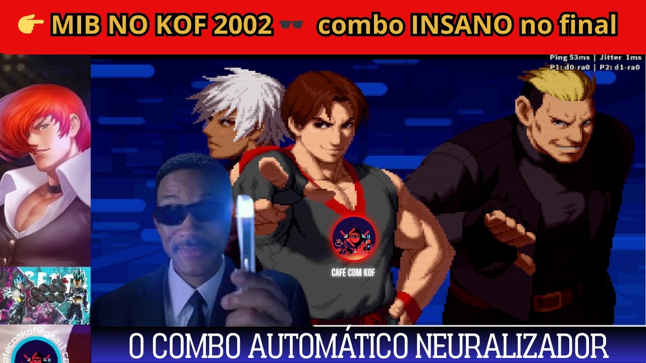 Homens de Preto invadem o KOF 2002 🕶️ automático do Kim + COMBO INSANO NO FINAL