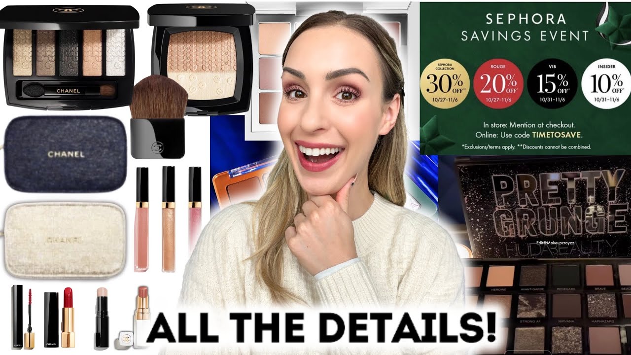NEW MAKEUP! CHANEL HOLIDAY GIFT SETS 2023, CHANEL HOLIDAY MAKEUP, HUDA PRETTY GRUNGE, SEPHORA SALE