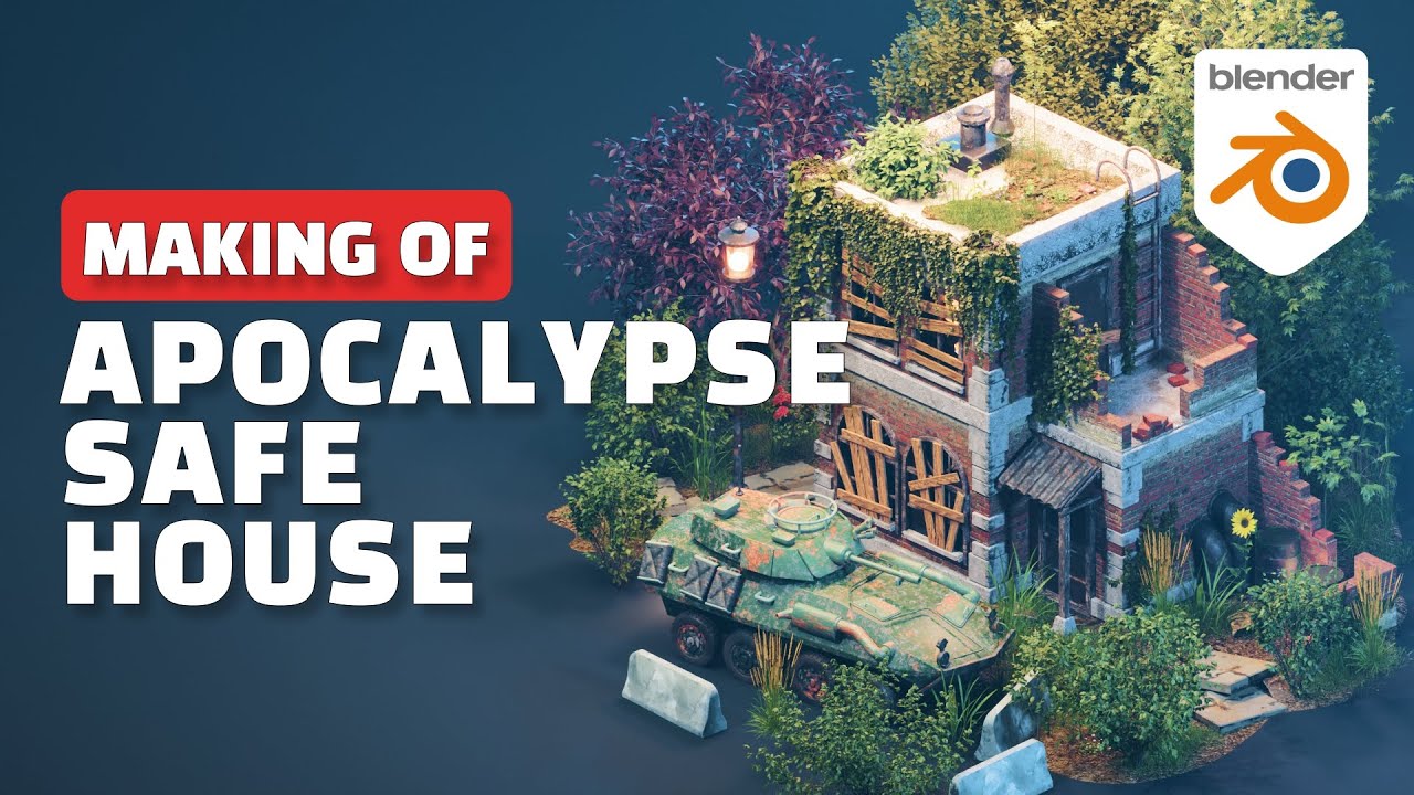 Blender Making of - Apocalypse Safe House Modeling Timelapse