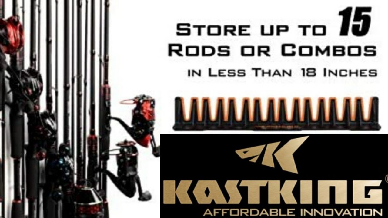 KastKing Patented V15 Vertical Fishing Rod Holder &ndash; Wall Mounted | Review & Install