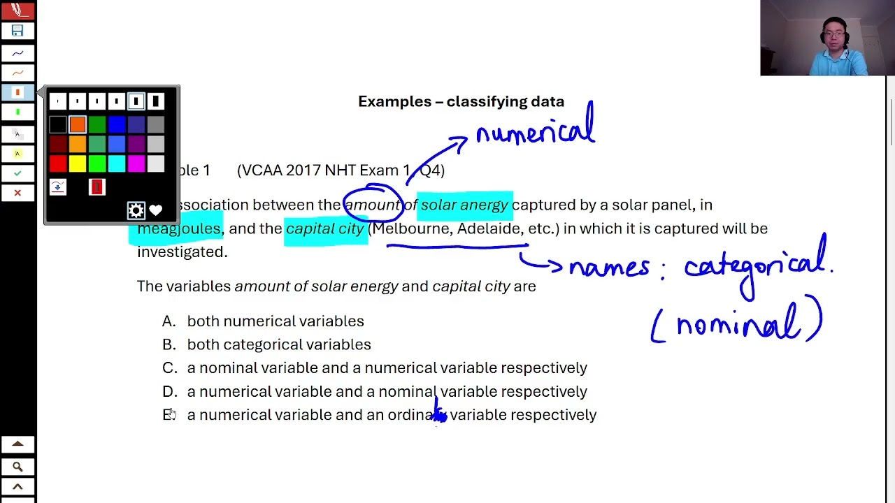 Year 12 General Maths Classifying data and describing categorical data