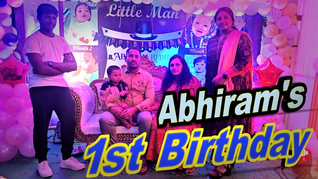 Birthday vlog🎉||అభిరామ్ మొదటి  పుట్టినరోజు🎂ఘనంగా||birthday party hungama||excellent decoration||
