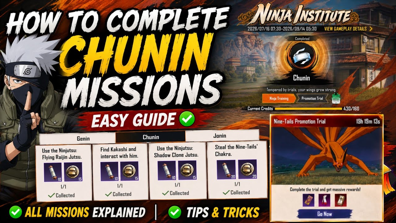 🔥 HOW TO COMPLETE CHUNIN MISSIONS IN BGMI | NINJA INSTITUTE EVENT | CHUNIN PROMOTION TRIAL MISSION