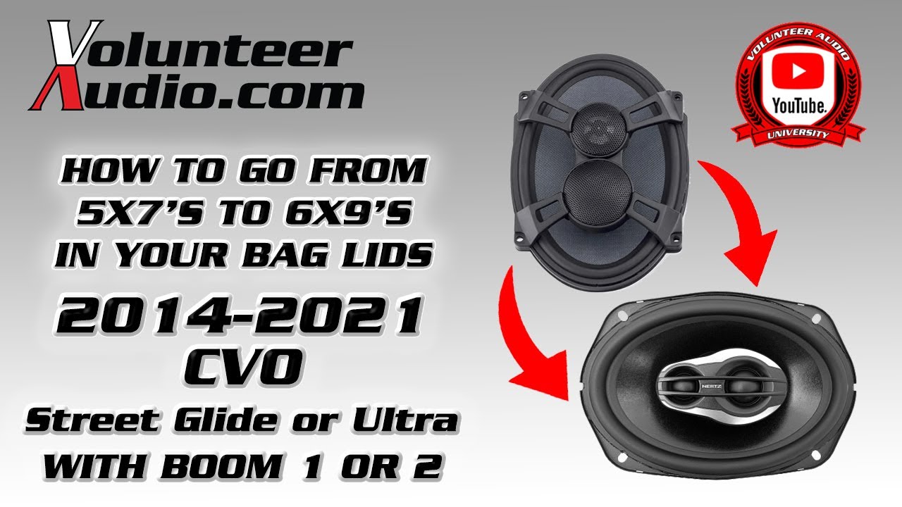 How to go from 5x7s to 6x9s in the lid on a 2014-2021 Harley CVO Street Glide or Ultra with Boom 1/2