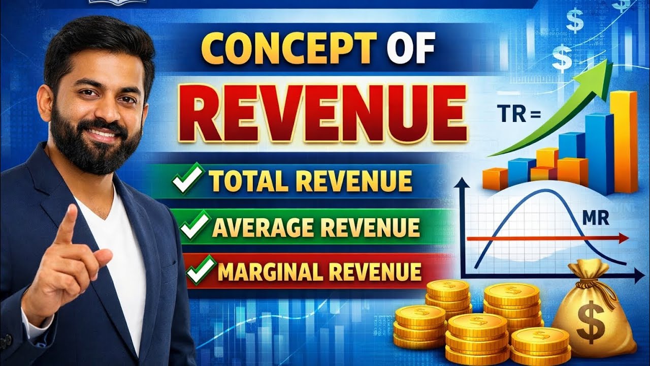 The Concept of Revenue, Total Revenue,  Average Revenue and Marginal Revenue