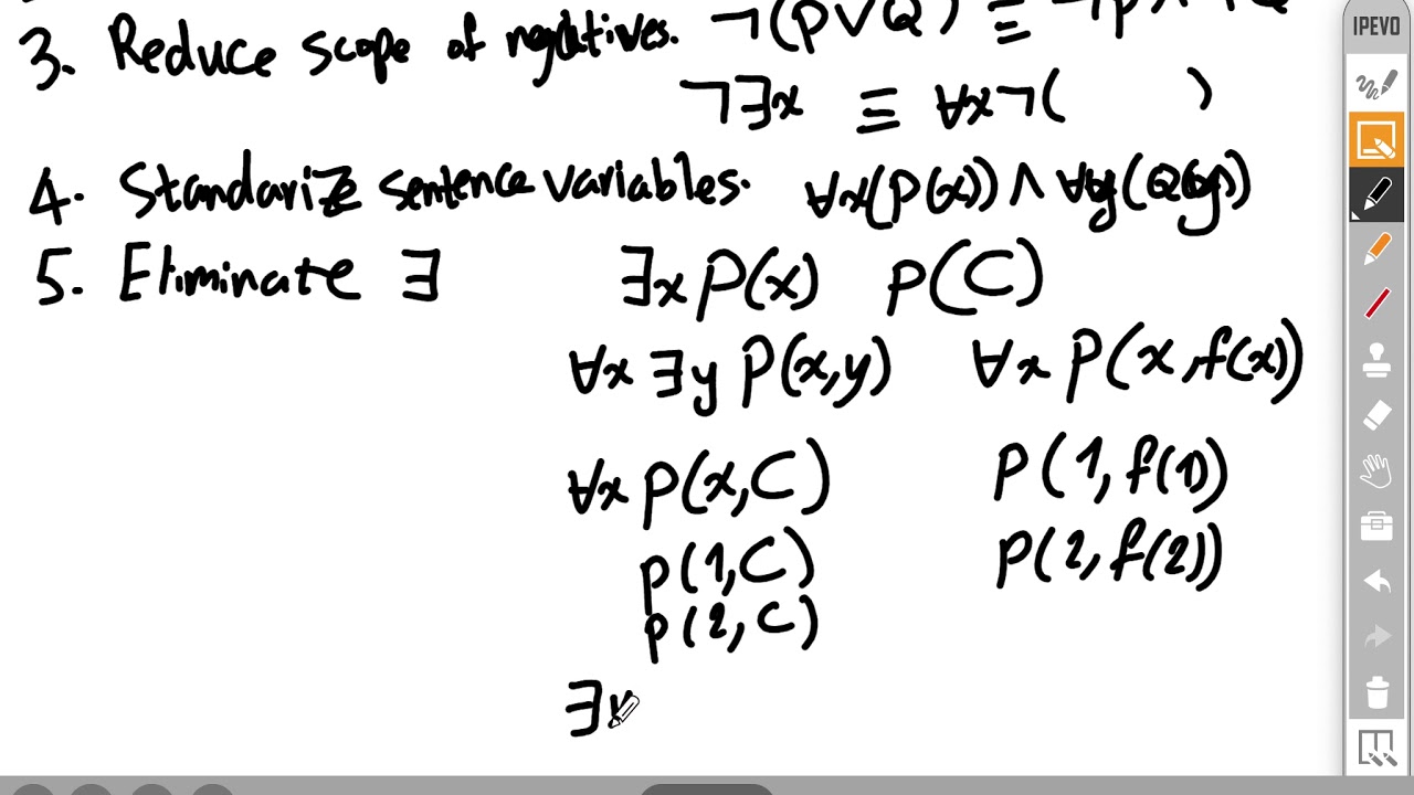 6. (Arabic) Converting Predicate Logic statements to Conjunctive Normal Form