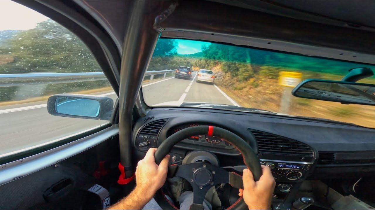 E36 CHASING STRAIGHT PIPE 206 GTI | Pure sound (POV 4K)
