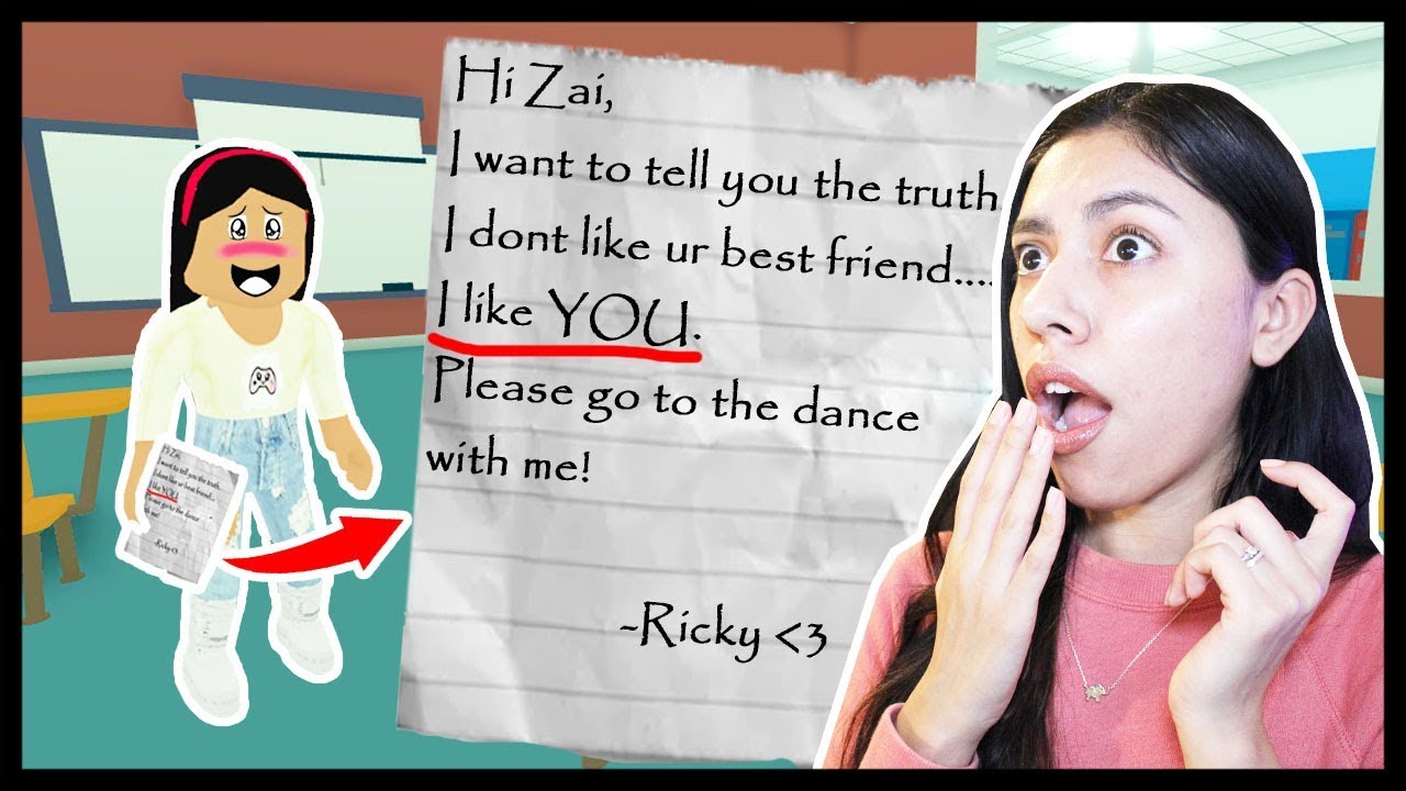 MY CRUSH LEFT ME A SECRET LOVE LETTER! - Roblox Roleplay