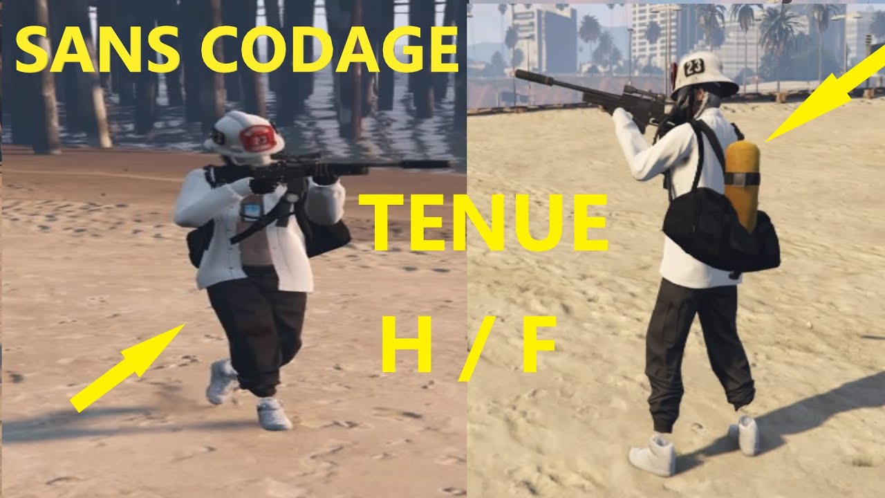 TENUE MODDER SANS CODAGE // POUR H & F // COMMENT RECUPERER LA BOUTEILLE D OXYGENE DANS GTA 5  1.58