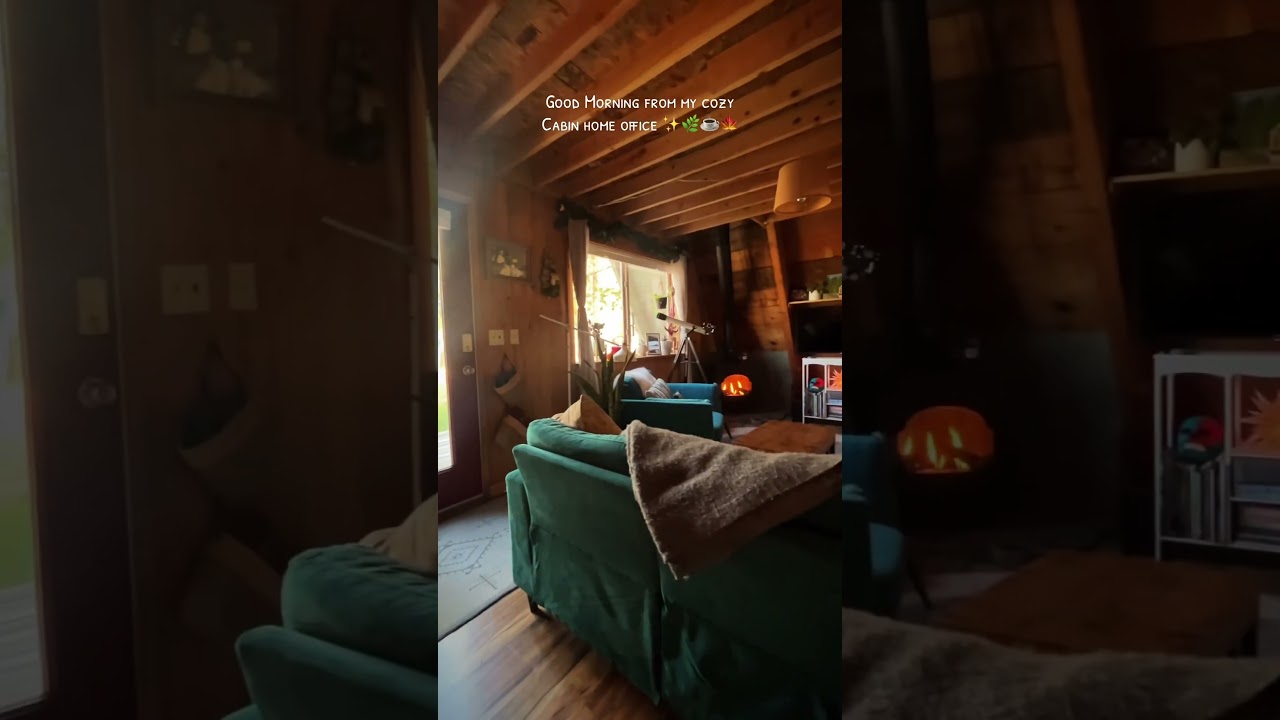 cozy cabin home office ✨☕️