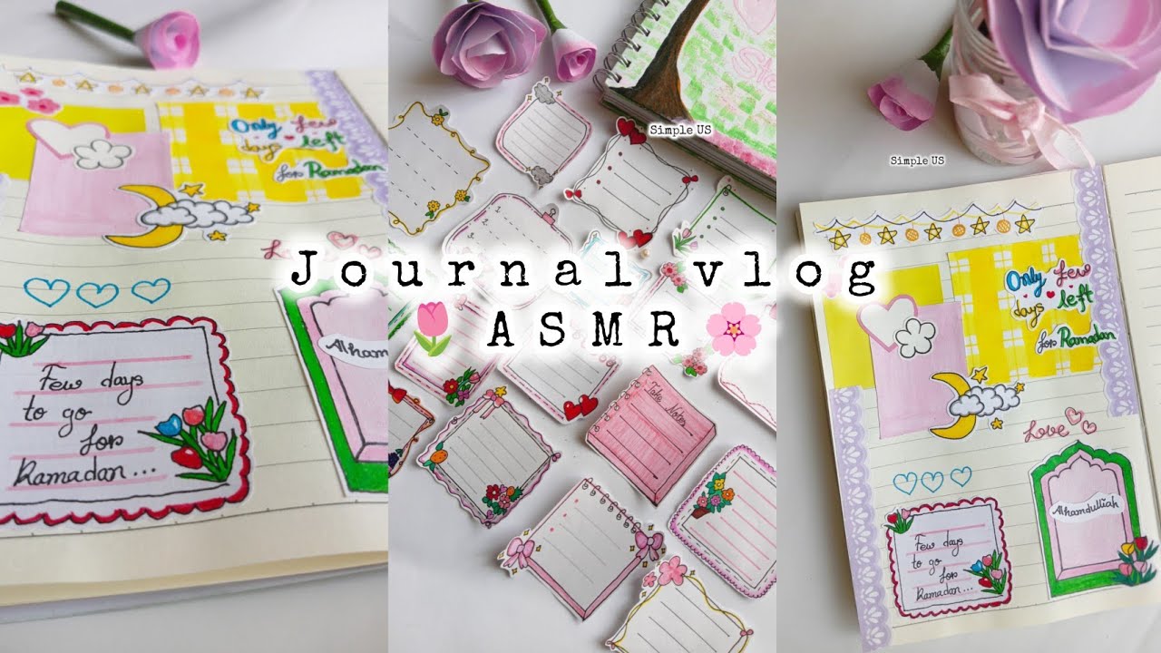 ASMR Journal📒🌷🌸||Journal with me🤍🌷✨..#SimpleUS #journal #foryou #vlog #asmr #journaling #viralvideo 