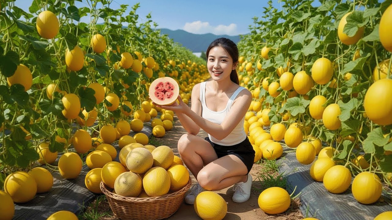 Harvest 1000+ Wild Cantaloupes and Bring them to the Market to Sell