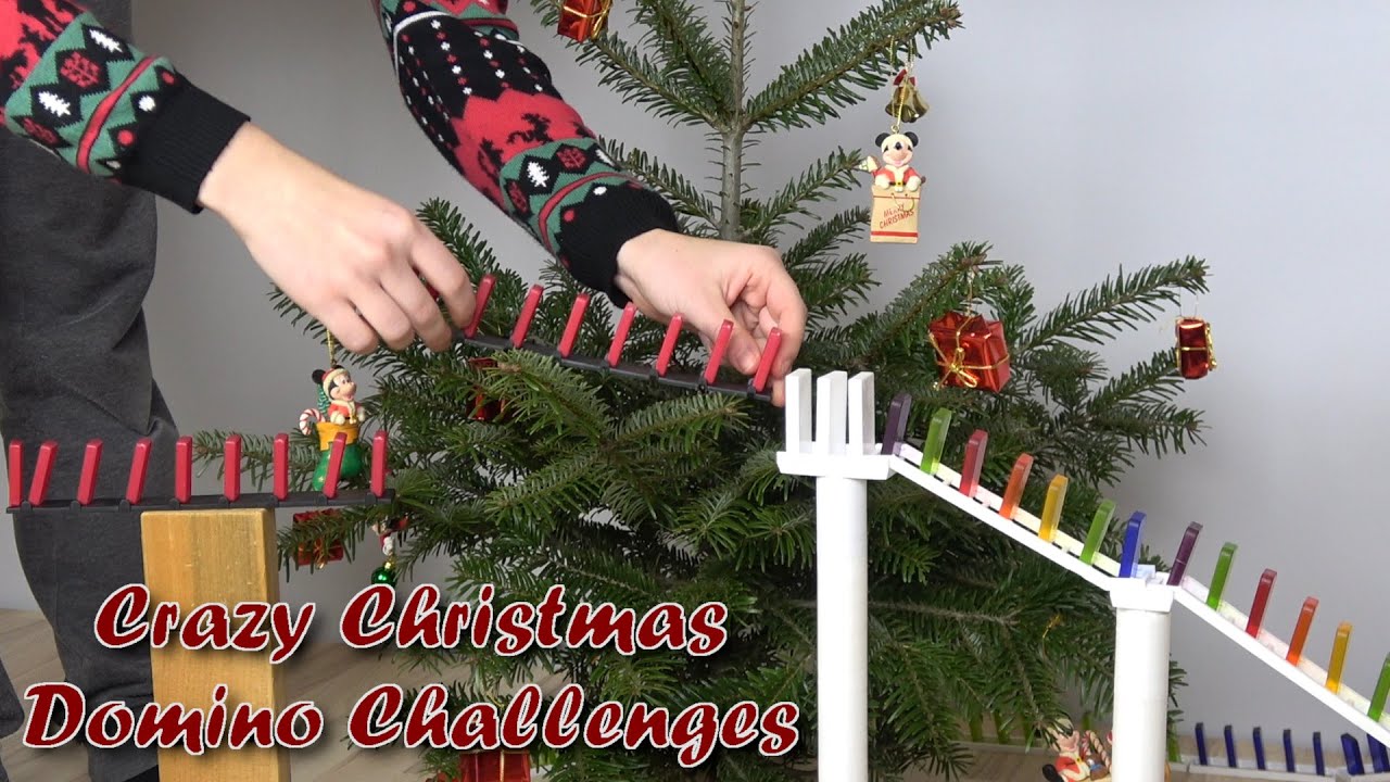 Crazy Christmas Domino Challenges