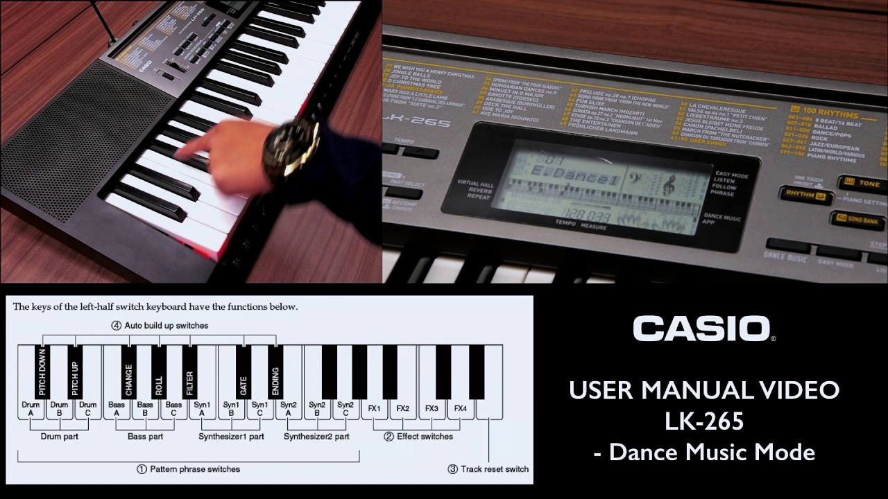 4.3 - Casio LK-265 Tutorial - Dance Music Mode