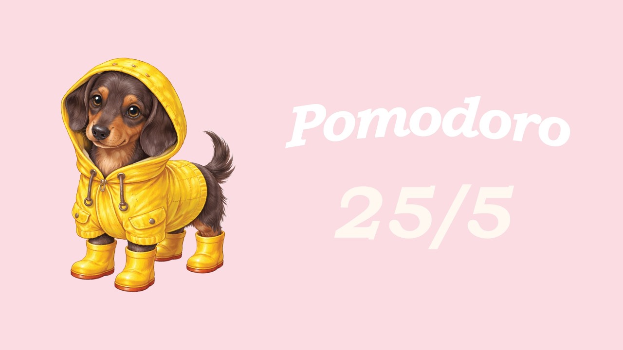Rainy March Pomodoro Timer 25/5 ☔ Cozy Study with Soft Ambient Music