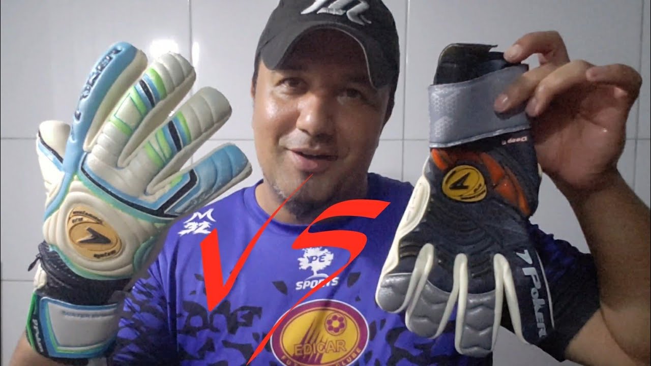 teste de Grip Molhado Luva Poker wcg vs Psg. Goalkeeper Gloves Guantes Arquero Portero