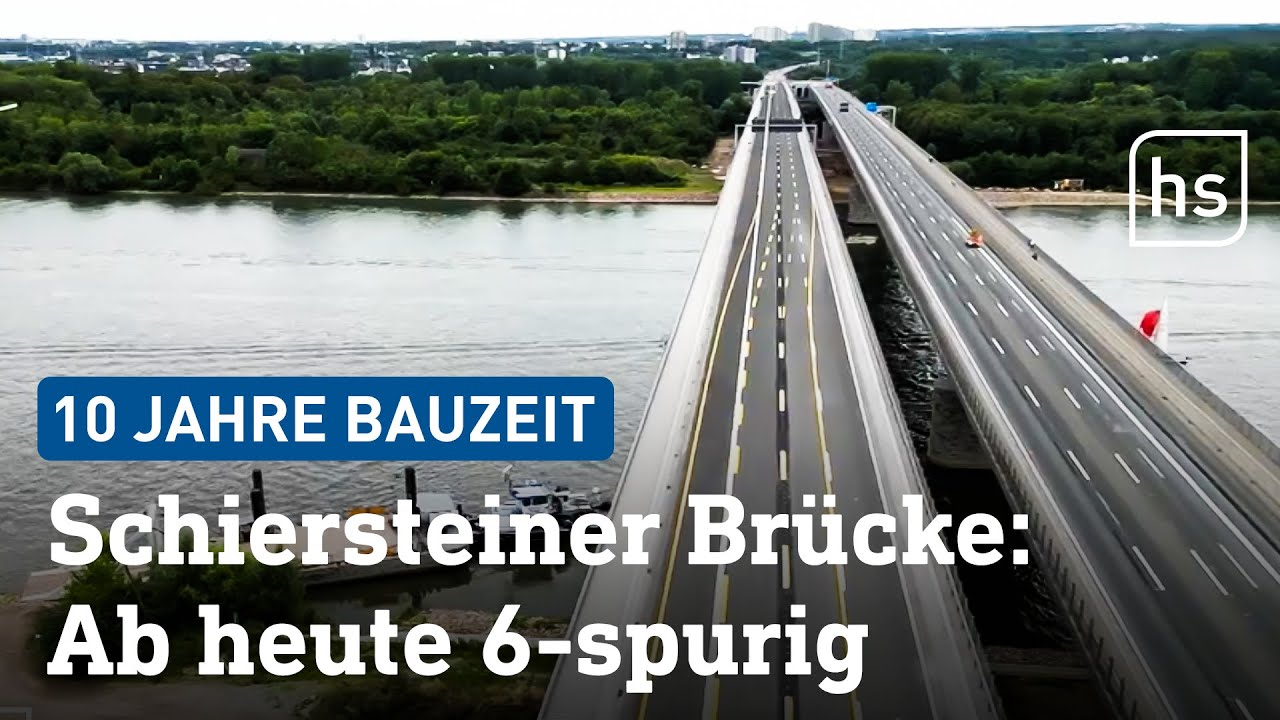 Schiersteiner Brücke endlich fertig: Erleichterung und Protest bei der Eröffnung | hessenschau