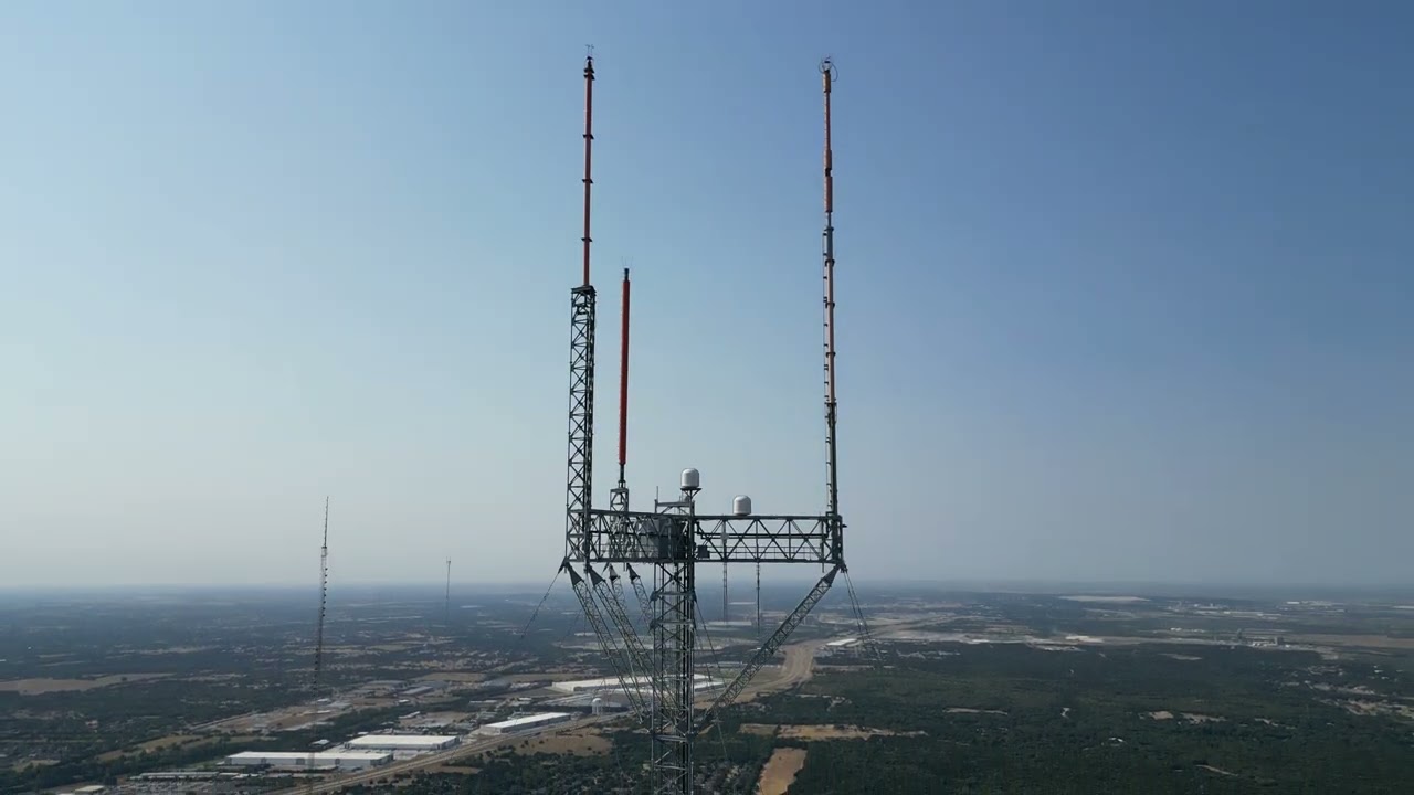 Climbing the KDFW TV Tower at Cedar Hill With the Mini 3 Pro