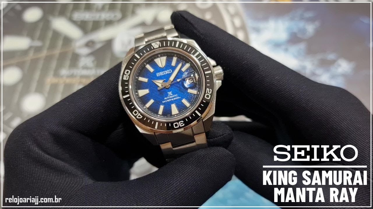 Relógio Seiko Prospex KING SAMURAI SRPE33K1 Manta Ray RelojoariaJJ