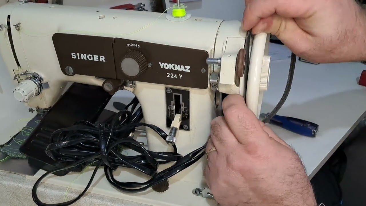 Dikiş Makinesi Motor ve Kayış Montajı / attaching a motor to a sewing machine