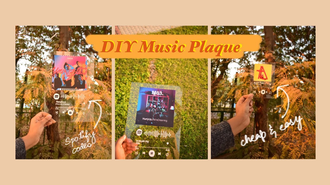How to make Spotify music plaque | DIY Music Plaque | Spotify Music plaque | Glass album cover