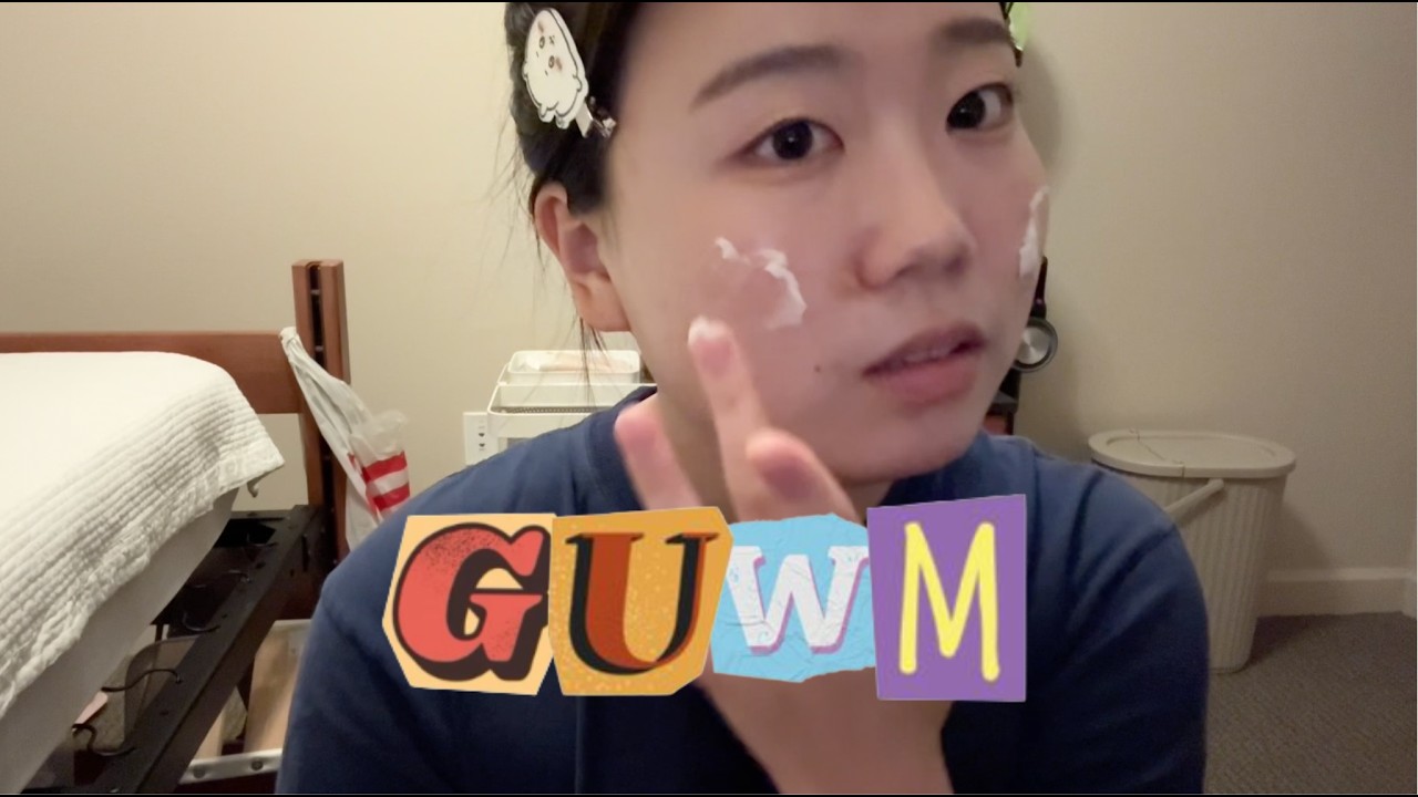 GUWM | 유학생 나이트 루틴 | 미국 스킨케어 추천 | 모낭염 관리법