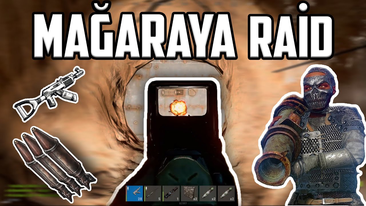MAĞARA BASESİNE RAİD EFSANE LOOT (5/8) - Rust Türkçe