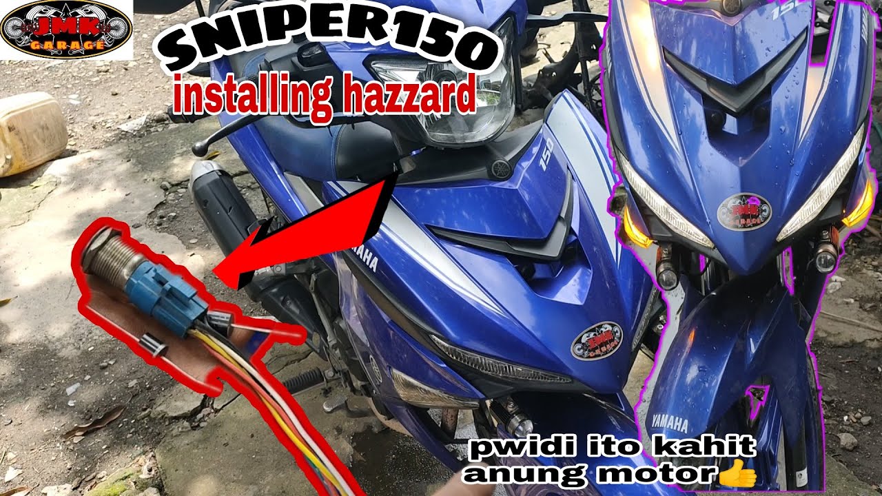 paano mag install ng hazzard sa sniper150 gamit ang hollow switch at diod pwdi kahit anung motor