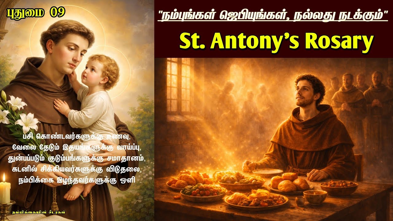 கோடி அற்புதர் புனித அந்தோணியார் புதுமை & ஜெபமாலை | Tuesday’s St. ANTONY  Miracle Prayer & Chaplet