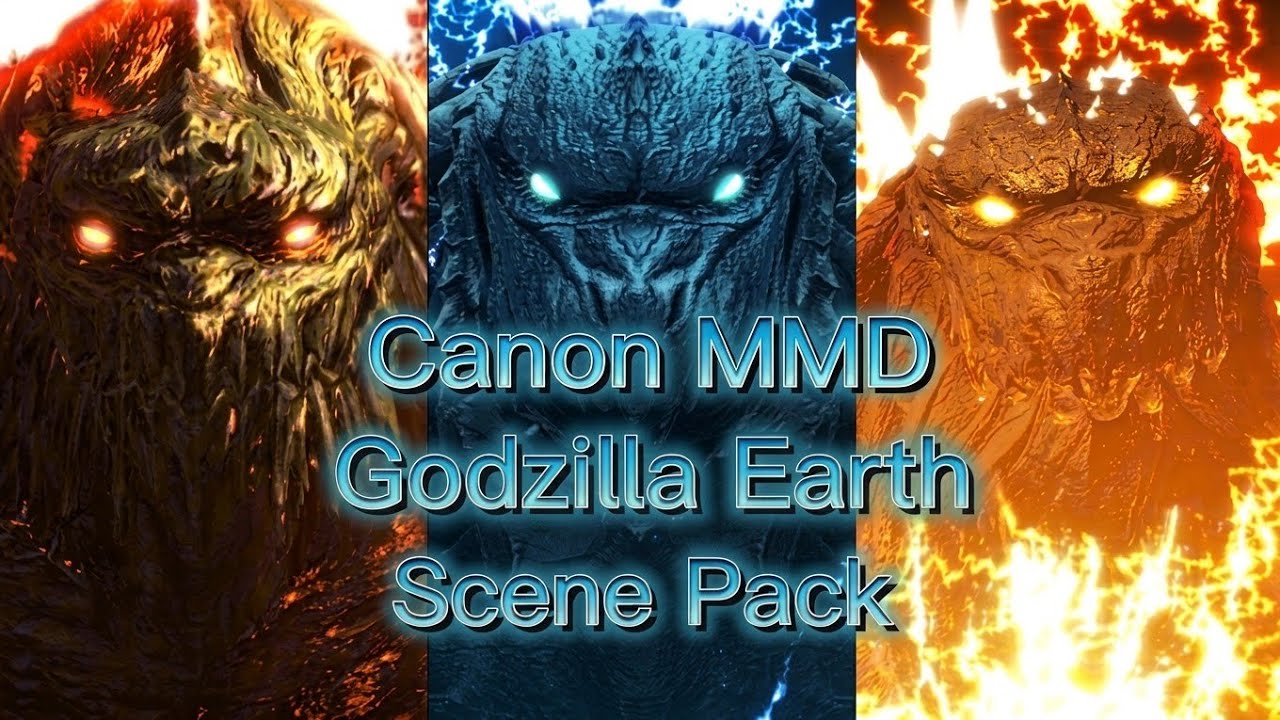 MMD Godzilla Earth Scene Pack @Canon_MMD #godzilla #godzillaearth #mechagodzilla #kingghidorah #edit