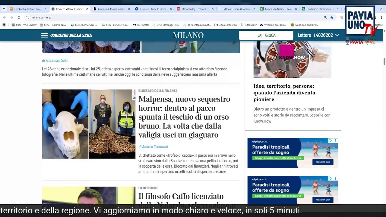Pavia Uno TV Radio Pavia Breaking News - 27 febbraio 2026
