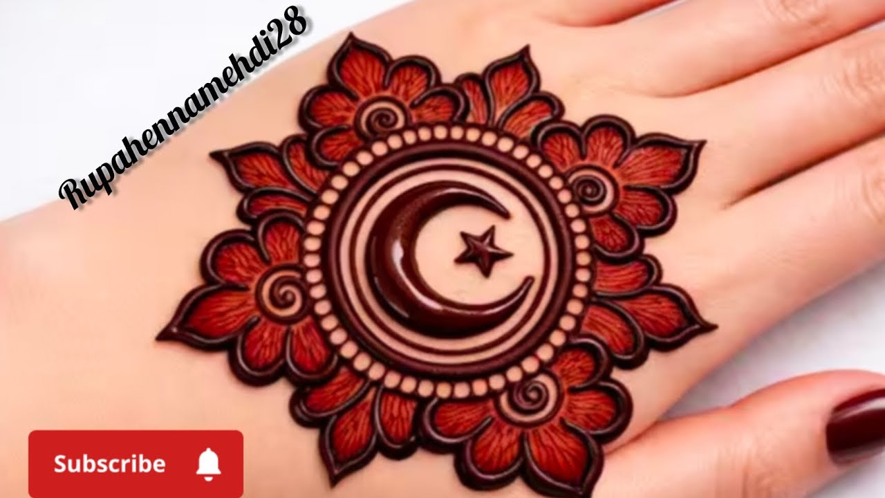  ⭐💫Latest Eid Mehendi Design Step by Step | Simple Back Hand Mehndi Tutorial l mehndi ka dizain 🌝