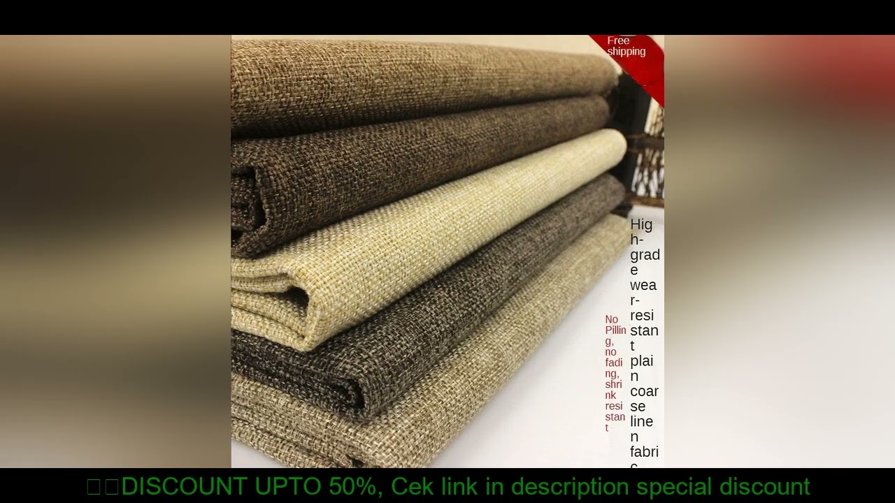 Thickening Burlap Fine Linen Cotton Linen Tablecloth Sofa Fabric Canvas Coarse Linen Fabric DIY Home