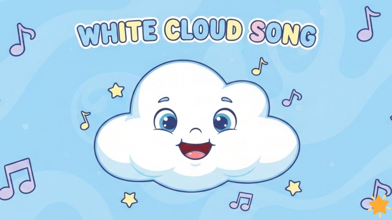 🎵 White White Cloud ☁️ | Learn Colors for Toddlers | Picorhymes