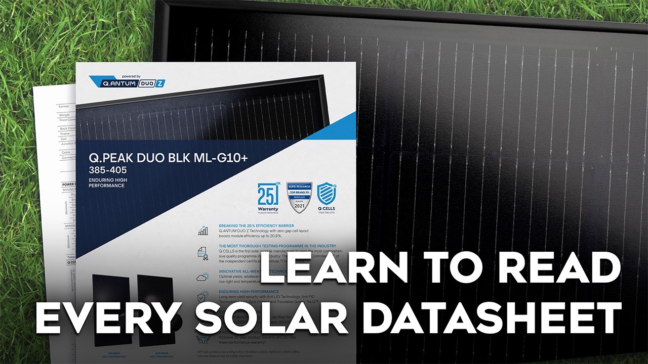 Solar Panel Datasheets Simplified &mdash; No Engineering Degree Required