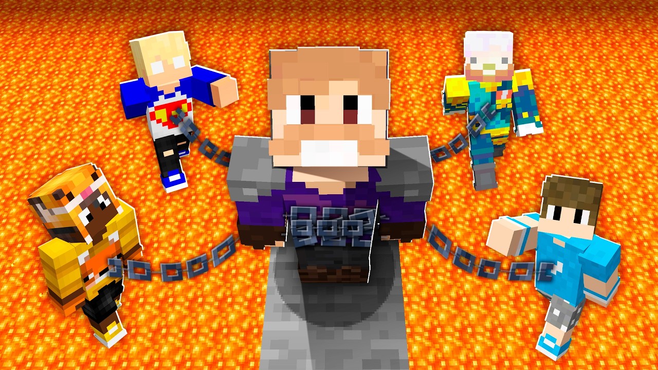 11 YOUTUBERS ACORRENTADOS ATÉ ZERAR O MINECRAFT 
