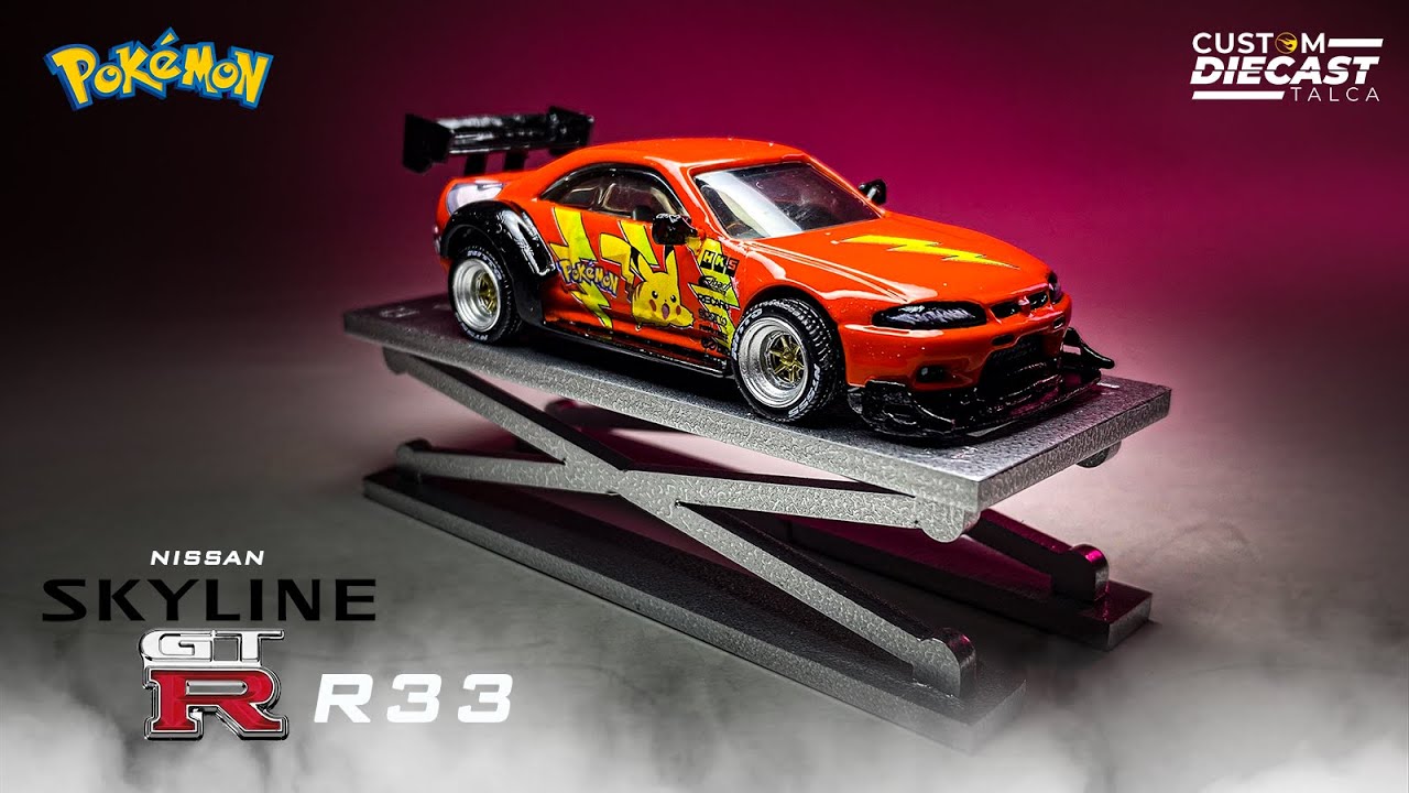 🔥Nissan Skyline GT-R R33 Pokémon Hot Wheels Custom🔥