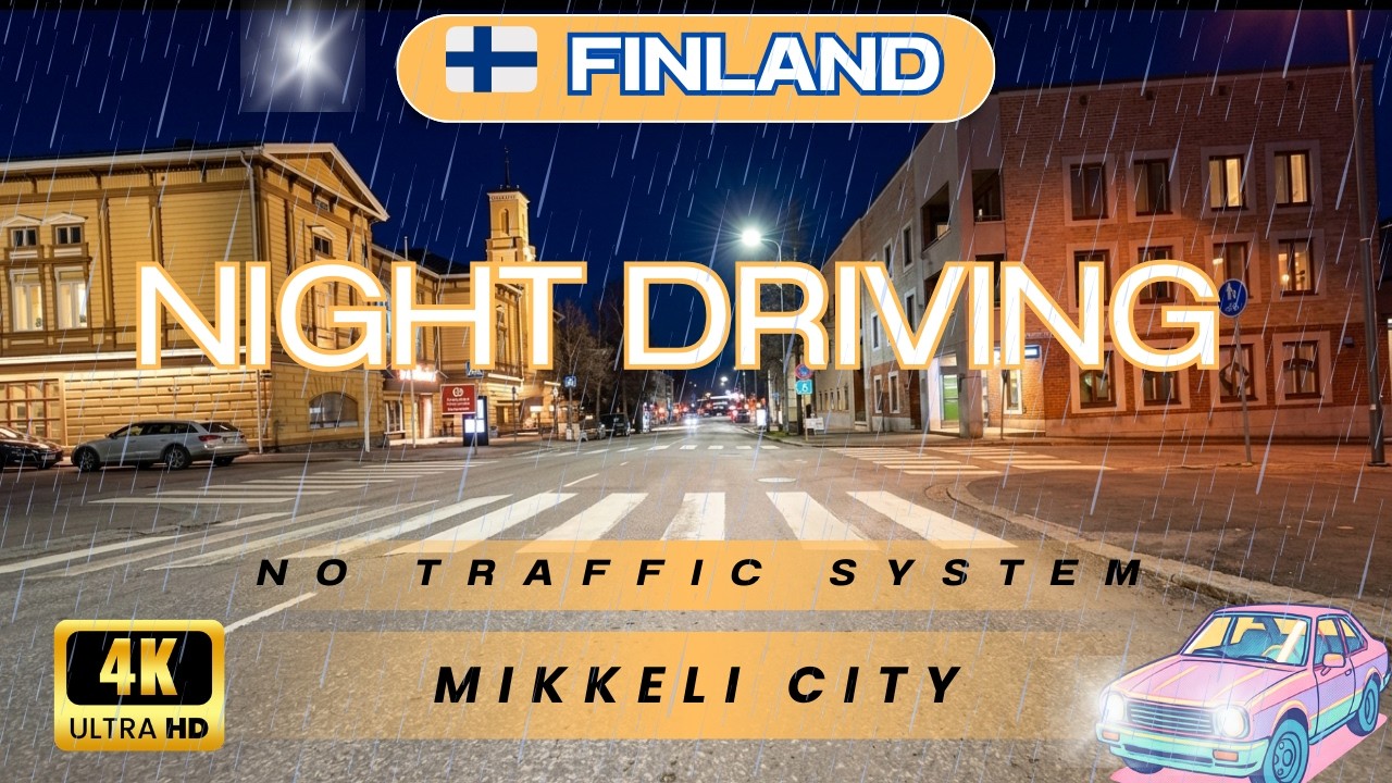 Night Drive in Mikkeli | Finland Street View 🇫🇮