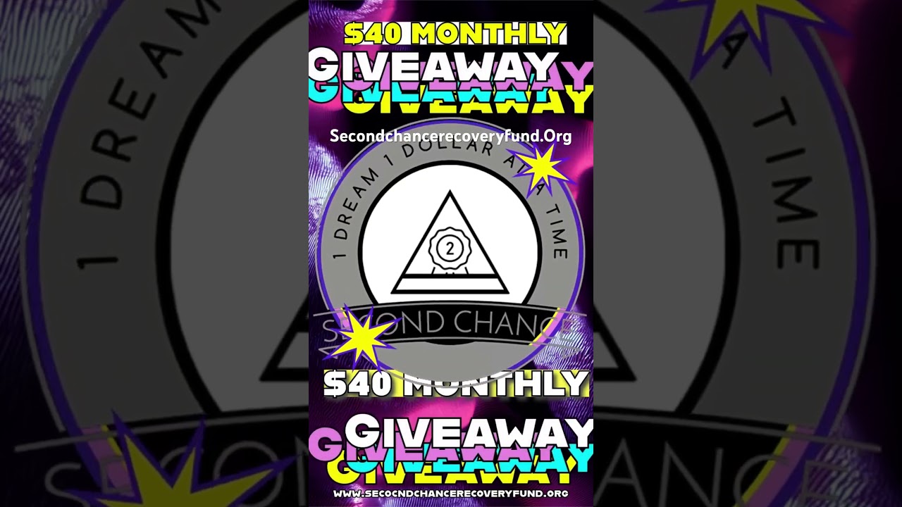 $40 cash giveaway comment/tag a friend once the monthly post is open. Secondchancerecoveryfund.Org