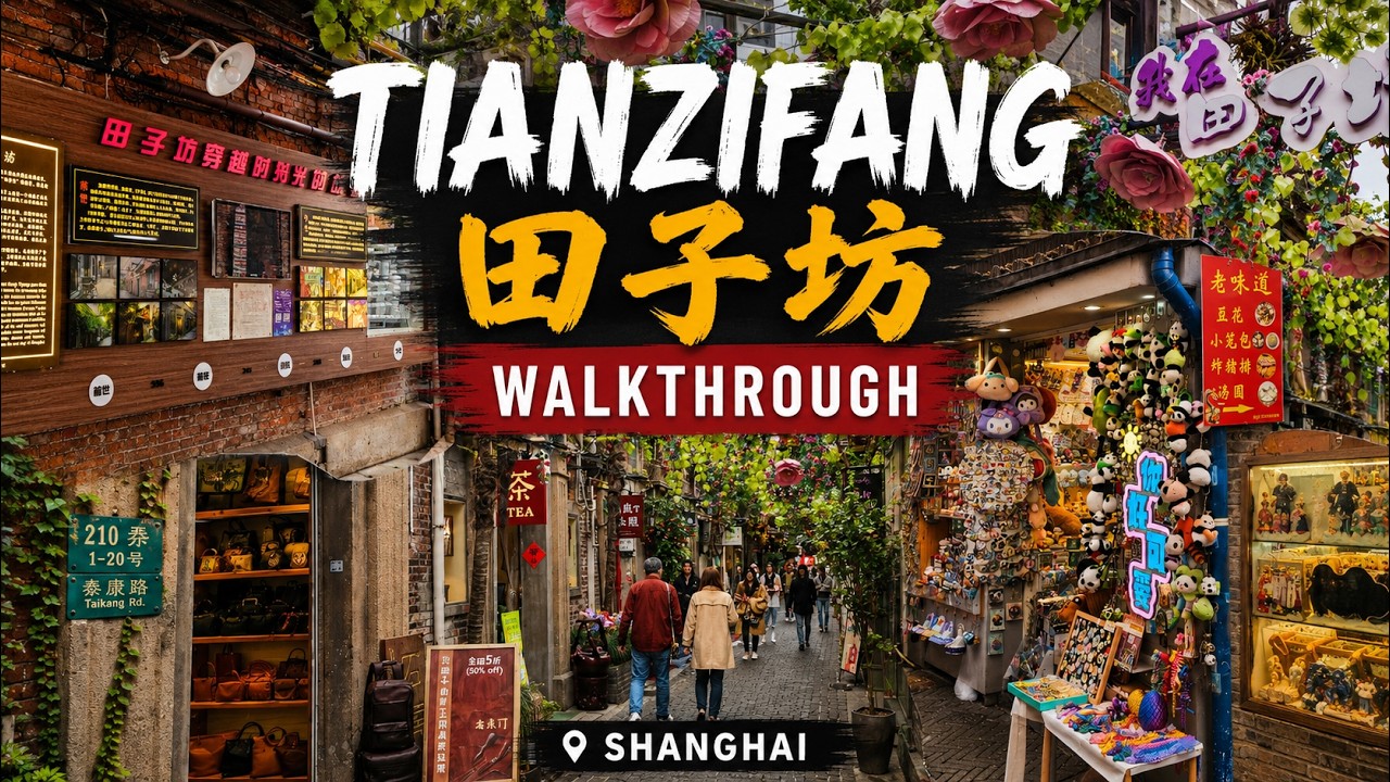 Tianzifang (田子坊) Walkthrough: Where History Meets Creativity | Shanghai, China | 4K