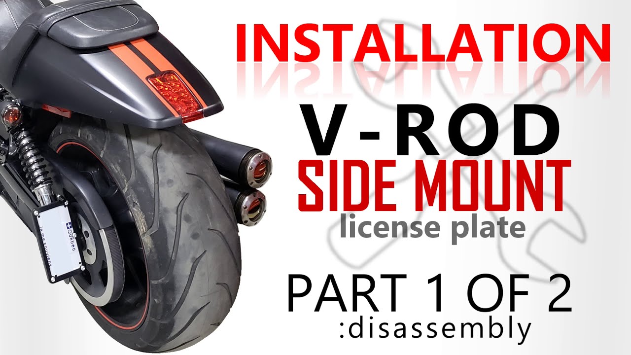 V-ROD SIDE MOUNT LICENSE PLATE INSTALLATION: PART-1 Disassembly