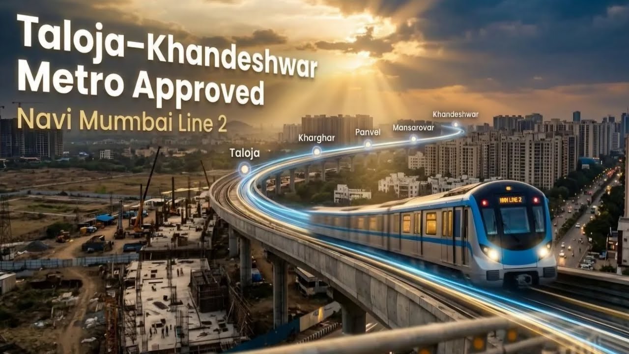 Navi Mumbai Metro Line 2 | Taloja -  Khandeshwar Project Approved | How Much Station | Detail Video
