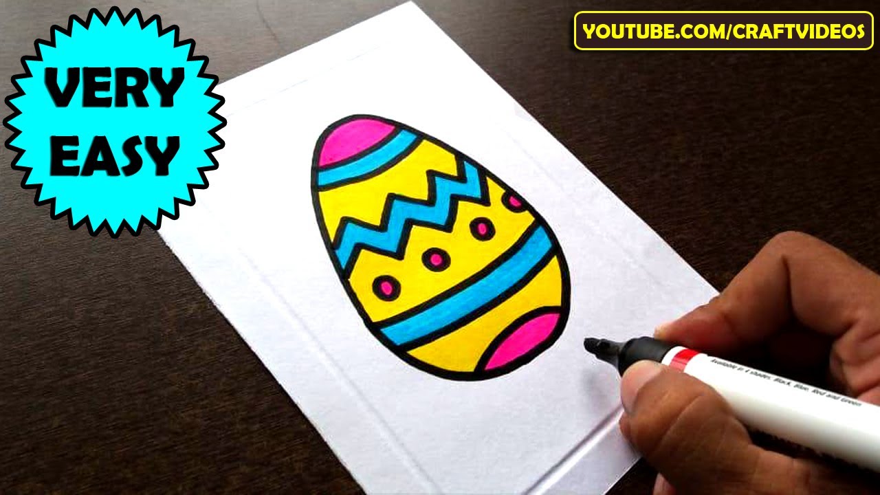 EASTER EGG DRAWING SIMPLE