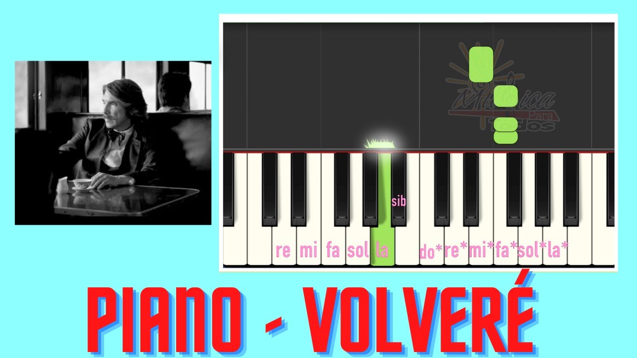 🎹  Volveré ( DIEGO VERDAGUER ) Tutorial FÁCIL ✨ (Synthesia) NOTAS ( Piano Online )
