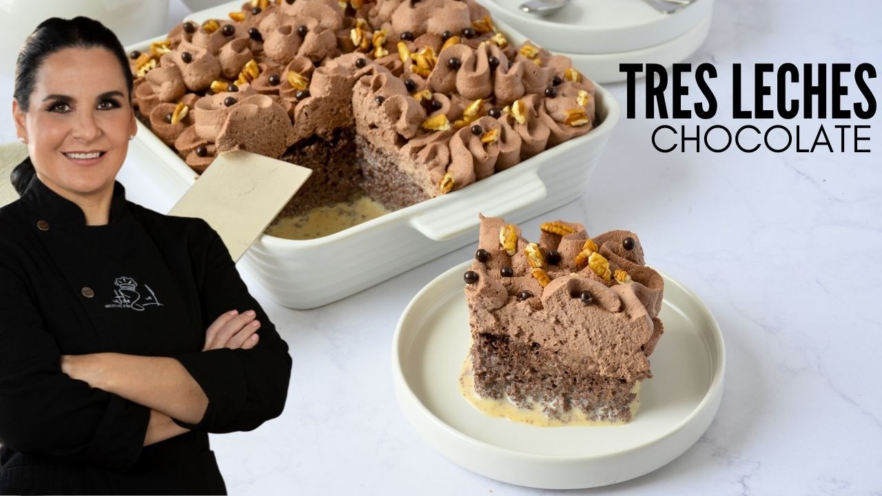 Pastel Tres Leches de Chocolate | Receta Fácil, Esponjosa y Deliciosa